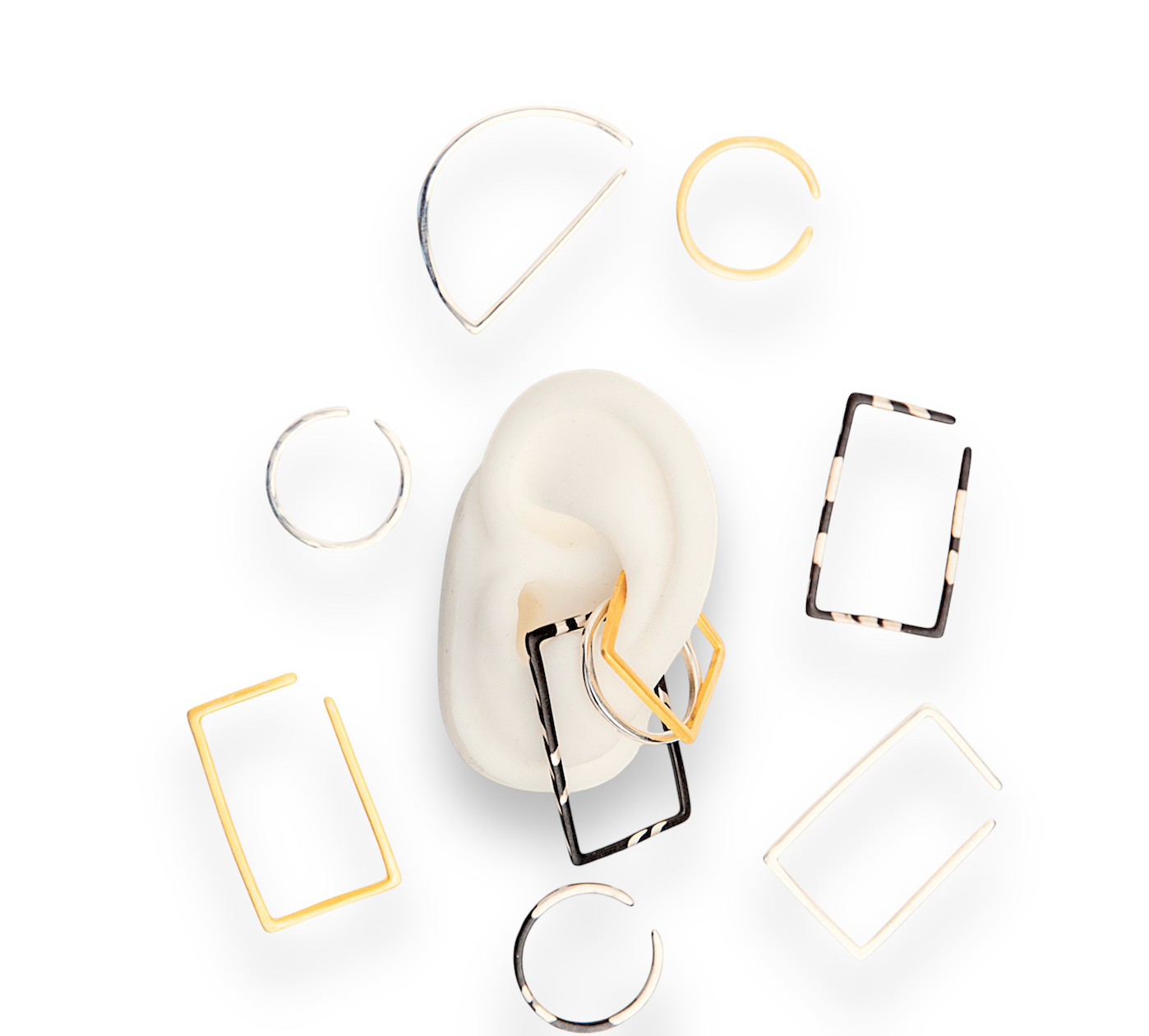 Rectangle Ear Cuff – No Piercing required